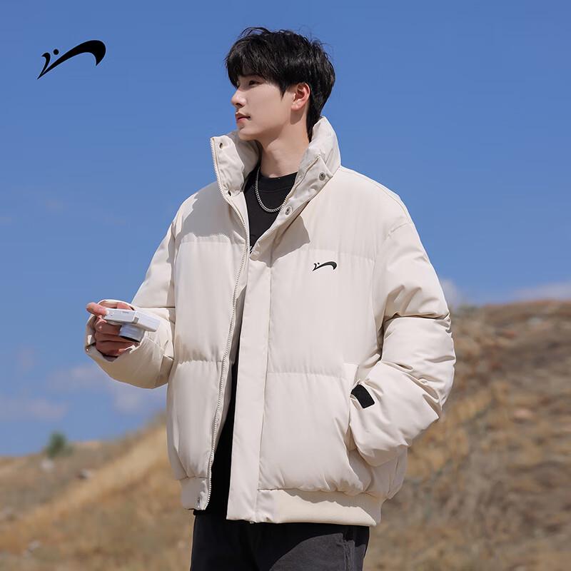 ERKE Men's Stand Collar Thickened Padded Winter Jacket