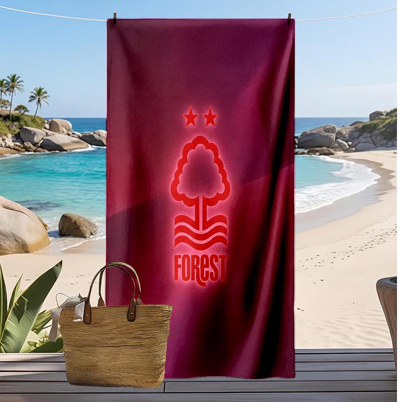 Toalla de Playa con Estampado de Fútbol Nottingham Forest, Toalla Grande Suave de Secado Rápido para Playa, Camping, Natación