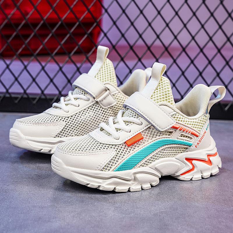 308 boys shoes 2025 summer new middle and large children's boys net shoes little white shoes students breathable net surface transportation