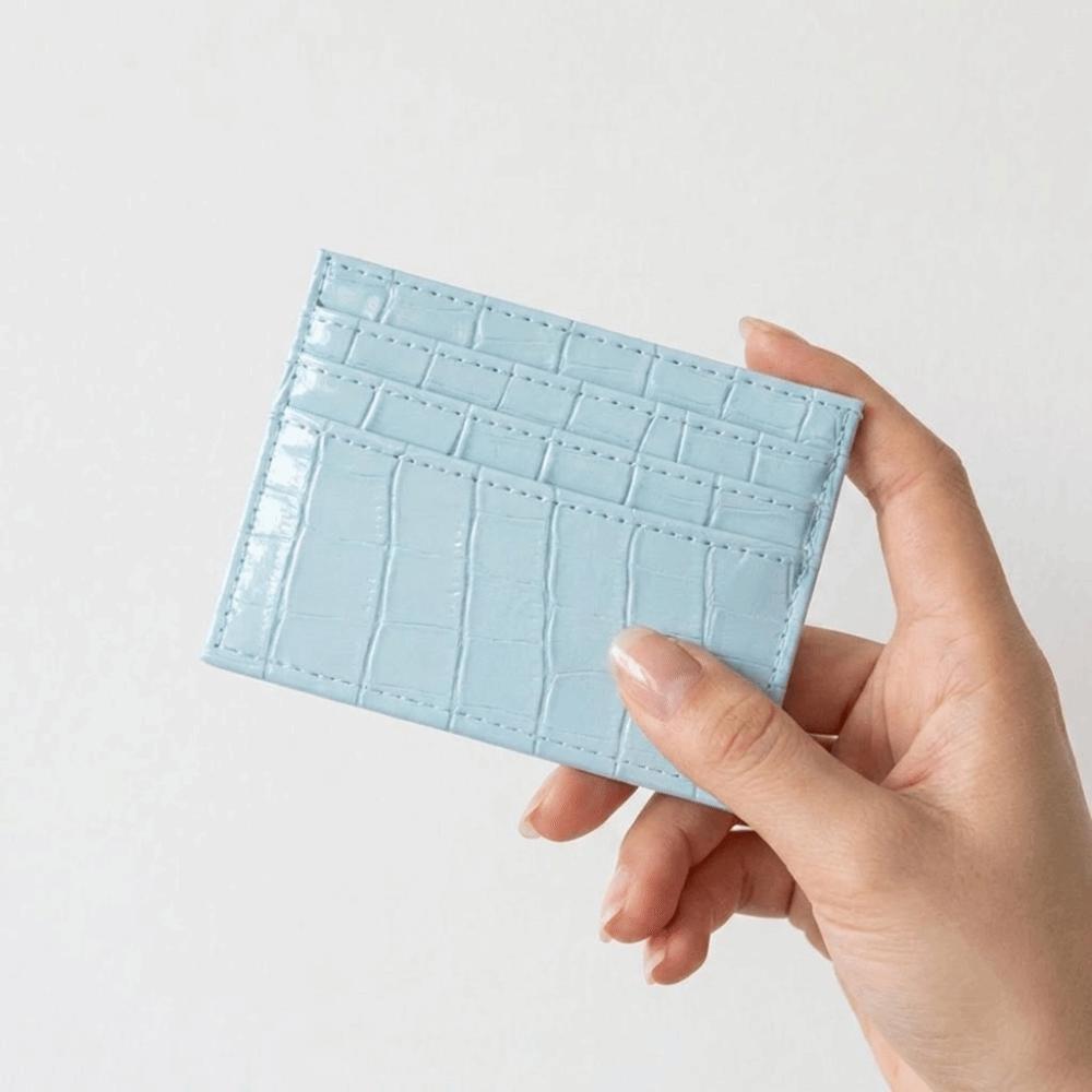 Solid Color Credit Card Holder Multi-functional Coin Purse Fashion Mini Card Holder Men/Women
