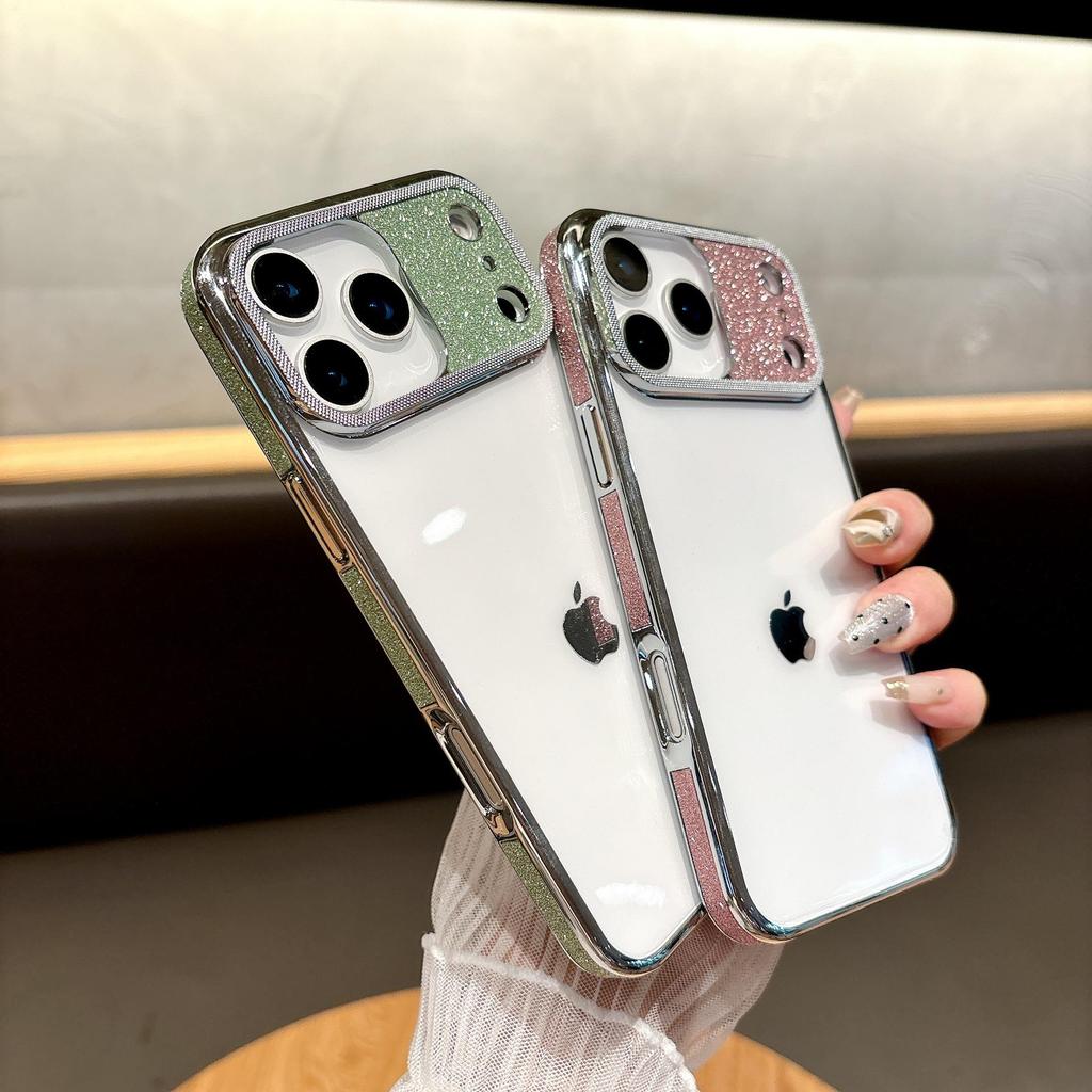 High-Transparency Electroplated Glitter Protective Case for Apple 17 Promax - Drop-Proof and Stylish