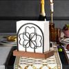 Upright Napkin Holder Farmhouse Tissue Mail Letter Sorter Rack Desktop Ornament for Tabletop