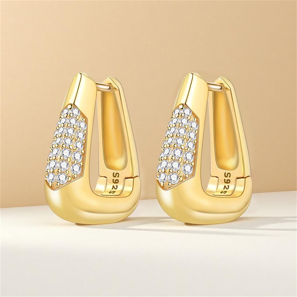 925 Minimalist Temperament Earrings Women Hoop Earring Anniversary Jewelry Trendy Gifts