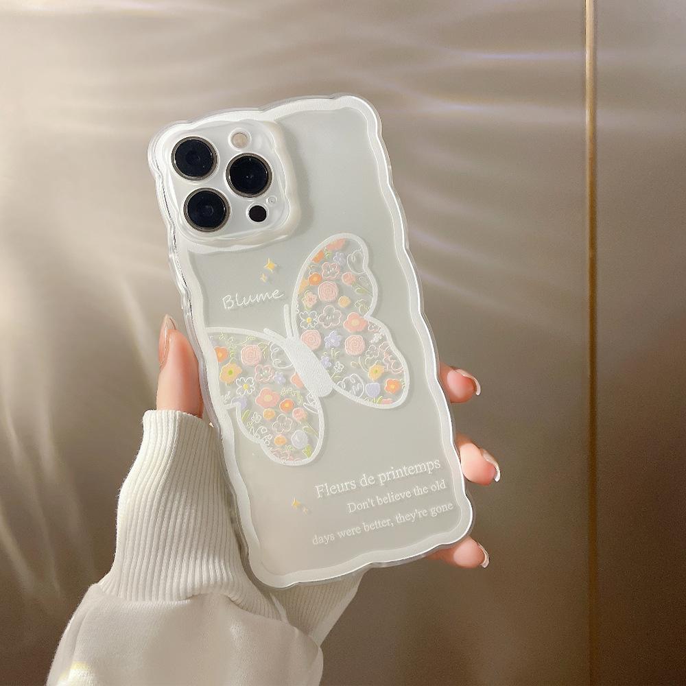 Flower Butterfly 13 for IPhone14pro for Apple 15 Mobile Phone Case 16 Wave 11 Creative X Protective Case Max