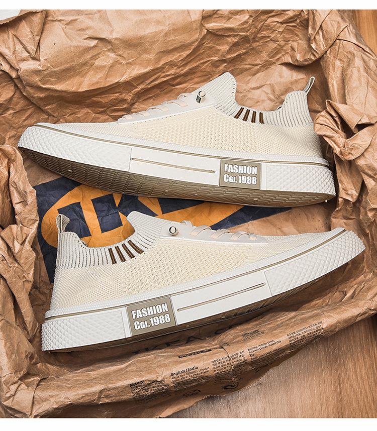 

2025 summer new cloth shoes men s mesh knitted socks mouth trend casual one pedal Korean version breathable sports trend 44