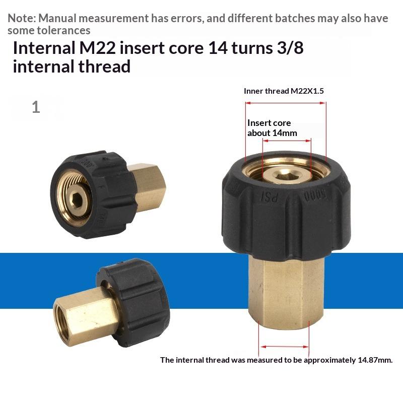 1Pcs Spray Sprinkler Quick Connector, Quick Release M22-14Mm/15Mm To 3/8 And 1/4 Inch Pressure Washer Adapter,