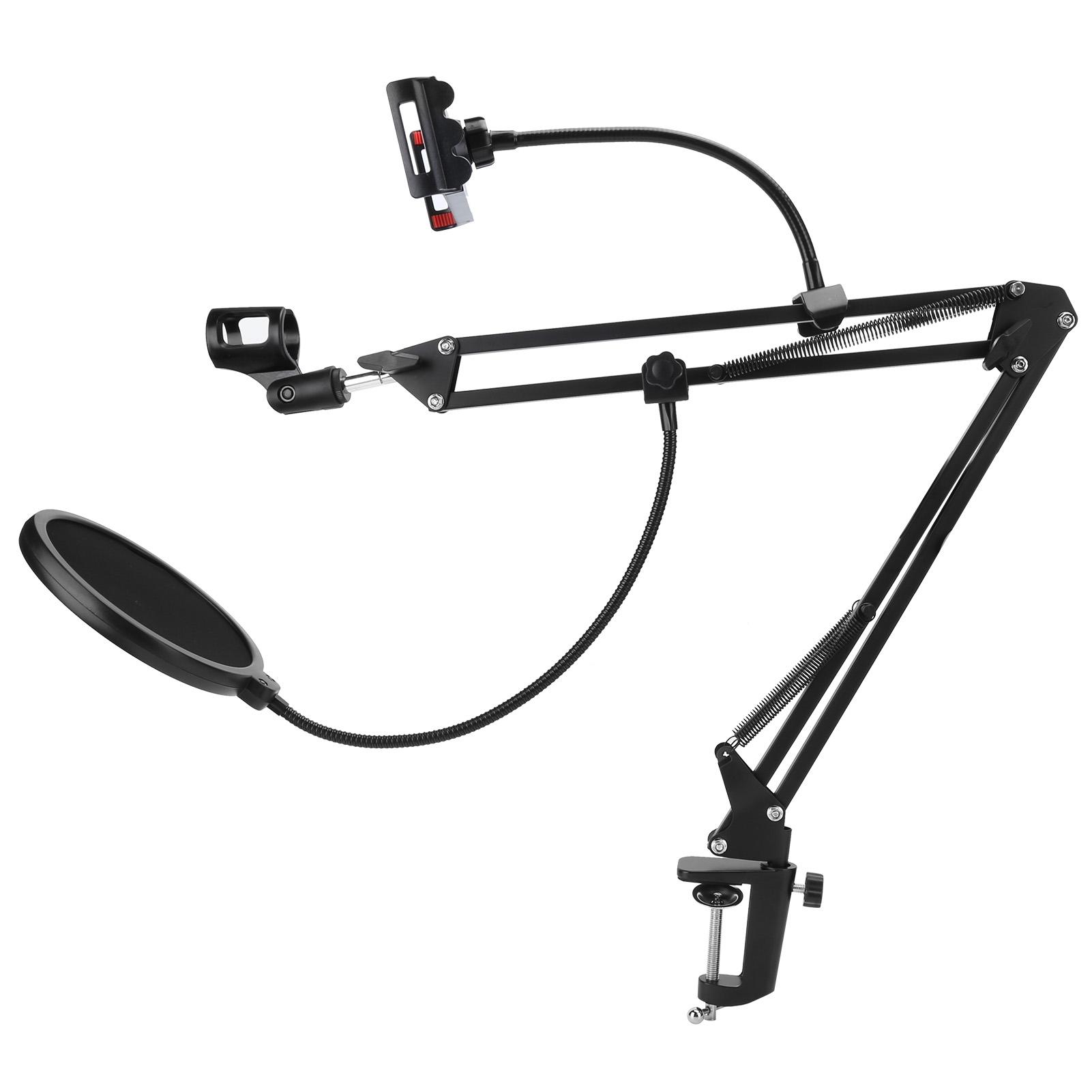 

Держатель для микрофонной стойки, набор, настольный регулируемый кронштейн, железный подшипник, вес 2 кг для NB‑35