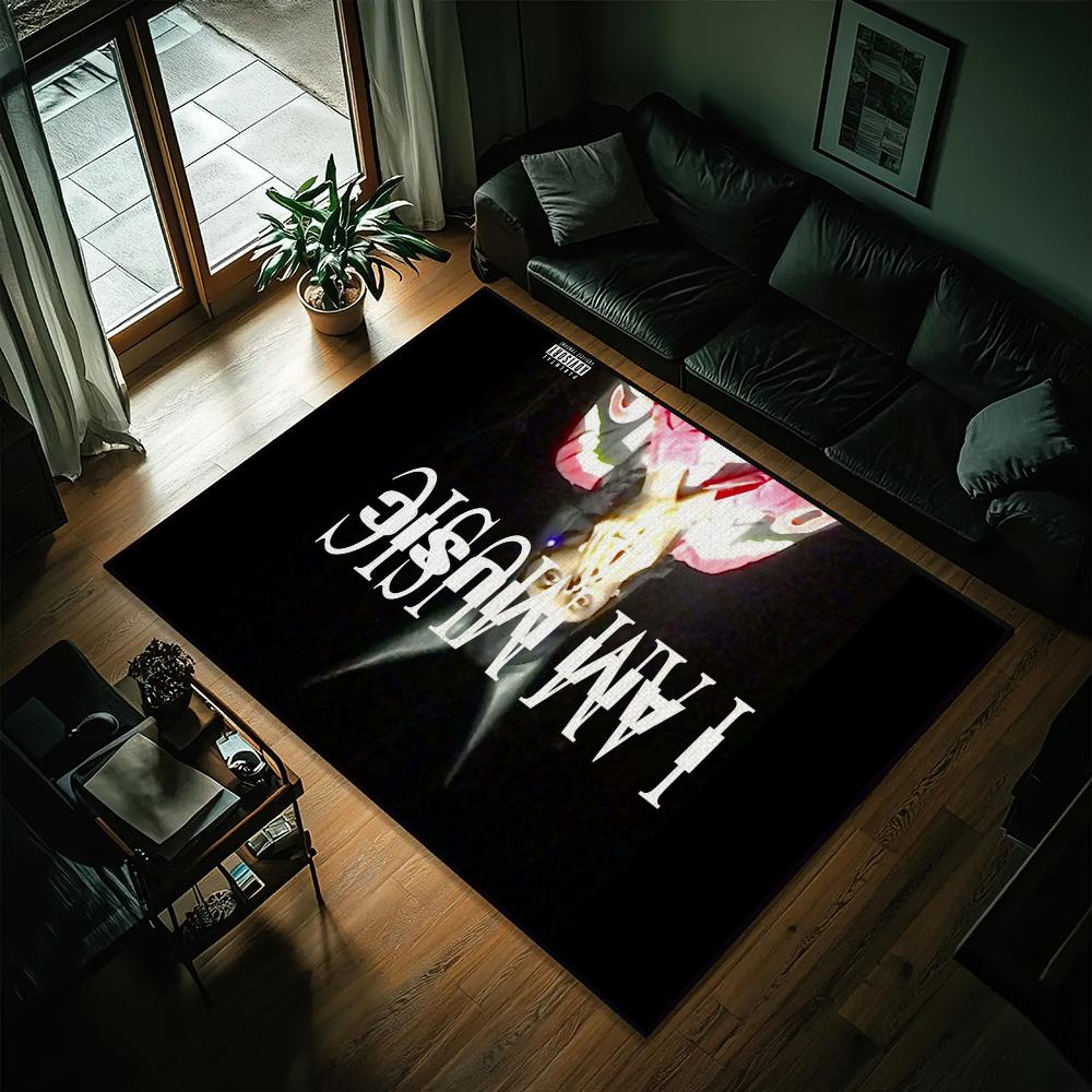 

Hip Hop Playboi Carti I Am Music Printed Carpet for Living Room Bedside Nonslip Area Rug Sofa Washable Floor Mat Home Decor 40x60cm