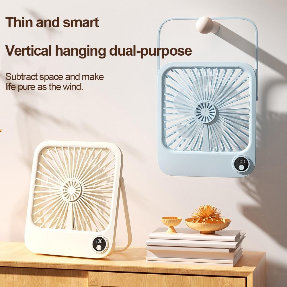 

Компактный офисный настольный вентилятор 2000 мАч с зарядкой от USB, 5 скоростей, бесшумное охлаждение