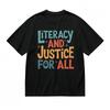 Men's Trend Comfortable Classic T-Shirt Education Equality Typography Design Tee