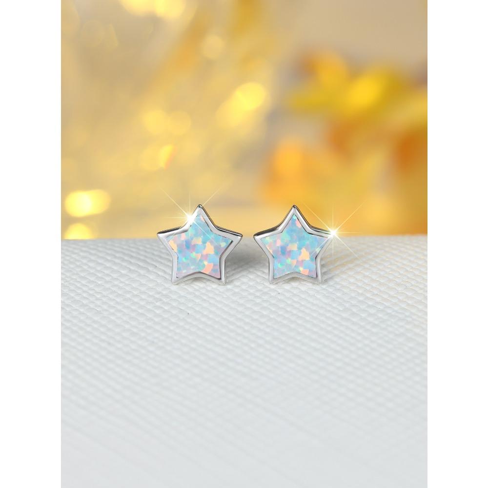 

Серьги в форме пятиконечной звезды, милые и простые, маленькие и нежные серьги-косточки