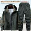 Unisex Wear-Resistant Camouflage Suit: Spring/Autumn Workwear Jacket, Plus Size, Lined for Labor Protection and Mountaineering