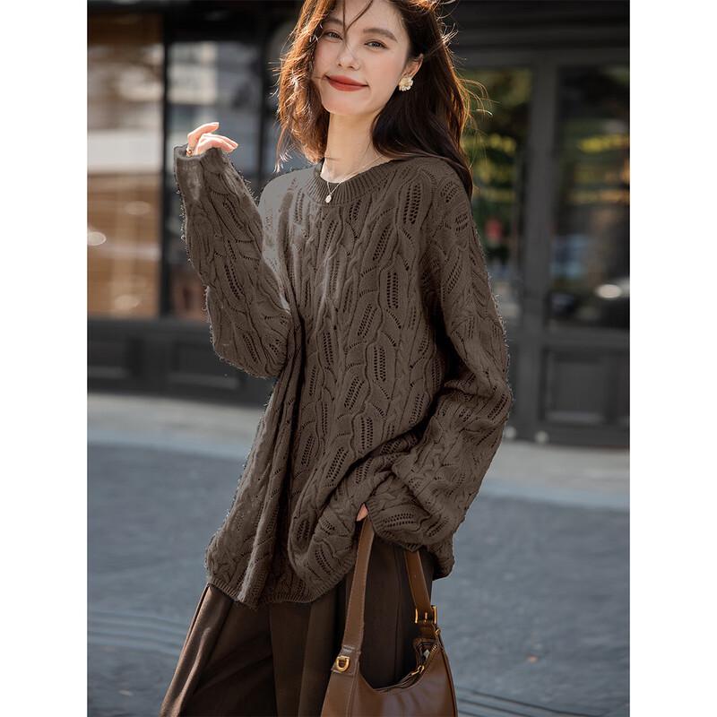 MOCANA Women's Casual Long Sleeve Knitted Sweater MKNJD3586