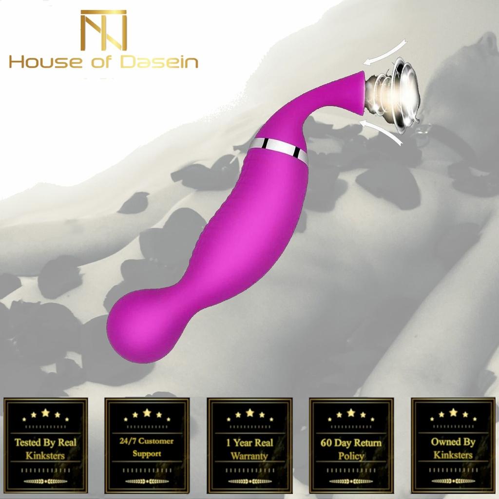 Sucking  Double Ended Nipple Clitoris Suction G Spot Vibrations Clitoral s