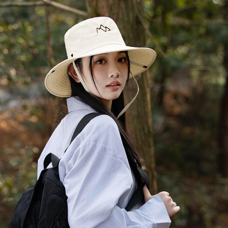Summer Wide Large Brim Men Fisherman Hat Fishing Hiking Climbing Outdoor Sun hat Breathable UV Protection Waterproof Bucket Hat