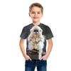 Dětské oblečení Trička pro chlapce Chlapec s krátkým rukávem Dětské triko Dívka Top 3D Monkey Print Legrační ležérní dětské letní oblečení