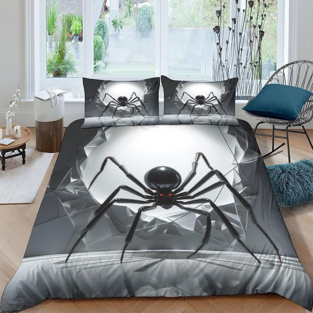 Spider 3D Digital Printing Quilt Cover Three-Piece Home Textile Duvet Cover Bedding