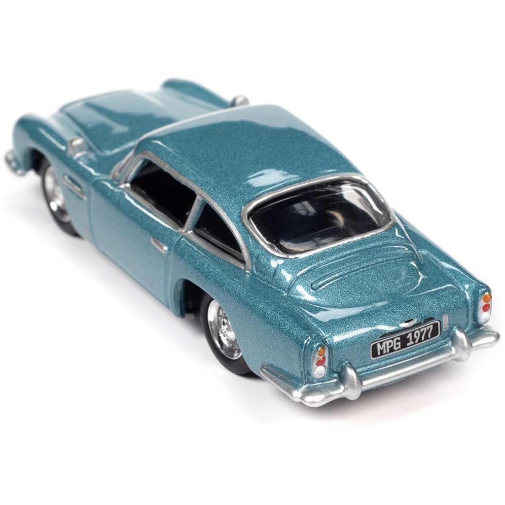 Johnny Lightning 1/64 Scale Aston Martin DB5 1966 Blue Classic Gold Aston Martin Diecast Model Car [Parallel Import]