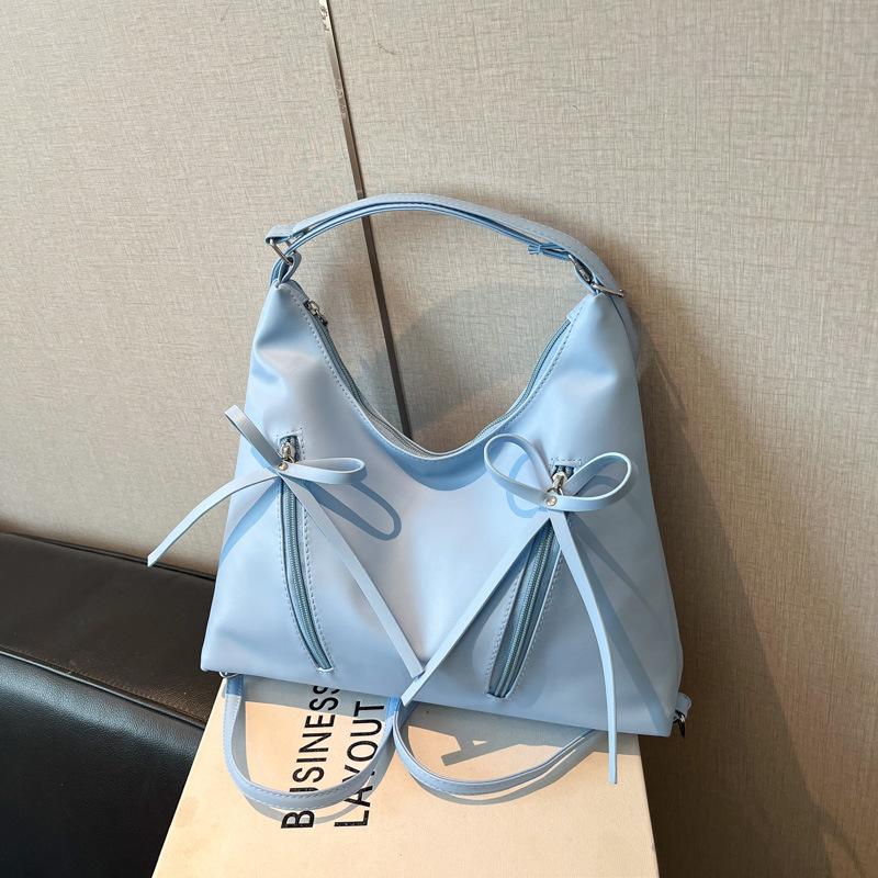 

Silver bag women s 2025 new backpack niche ballet style shoulder bag large capacity commuter multi-purpose backpack синий