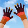 Winter Warm and Cute Knitted Women's Velvet Cycling Windproof Knitted Touchscreen Gloves