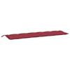 VidaXL Coussin de Banc de Jardin, Revêtement de Banc avec Jeux de Cordes, Coussin d'Extérieur Imperméable, Rouge Bordeaux 361649