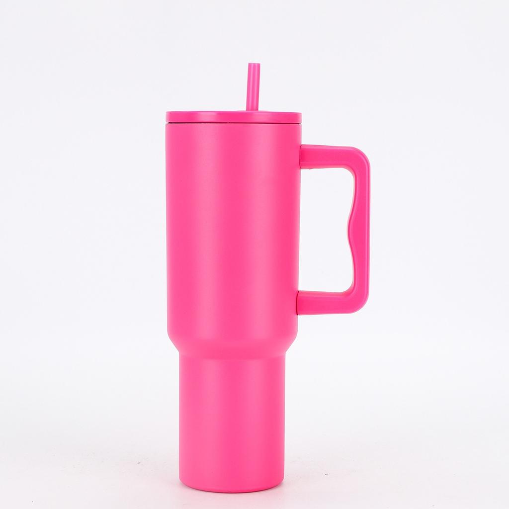 30/40oz Vakuum-Thermosflasche Becher mit Henkel Deckel Strohhalm Edelstahlbecher Auslaufsicher Hält Kalt Heiß Reise Auto Kaffeebecher