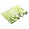 Glass Decorative Daisy Snack Serving Boards 2x30x52 Cm