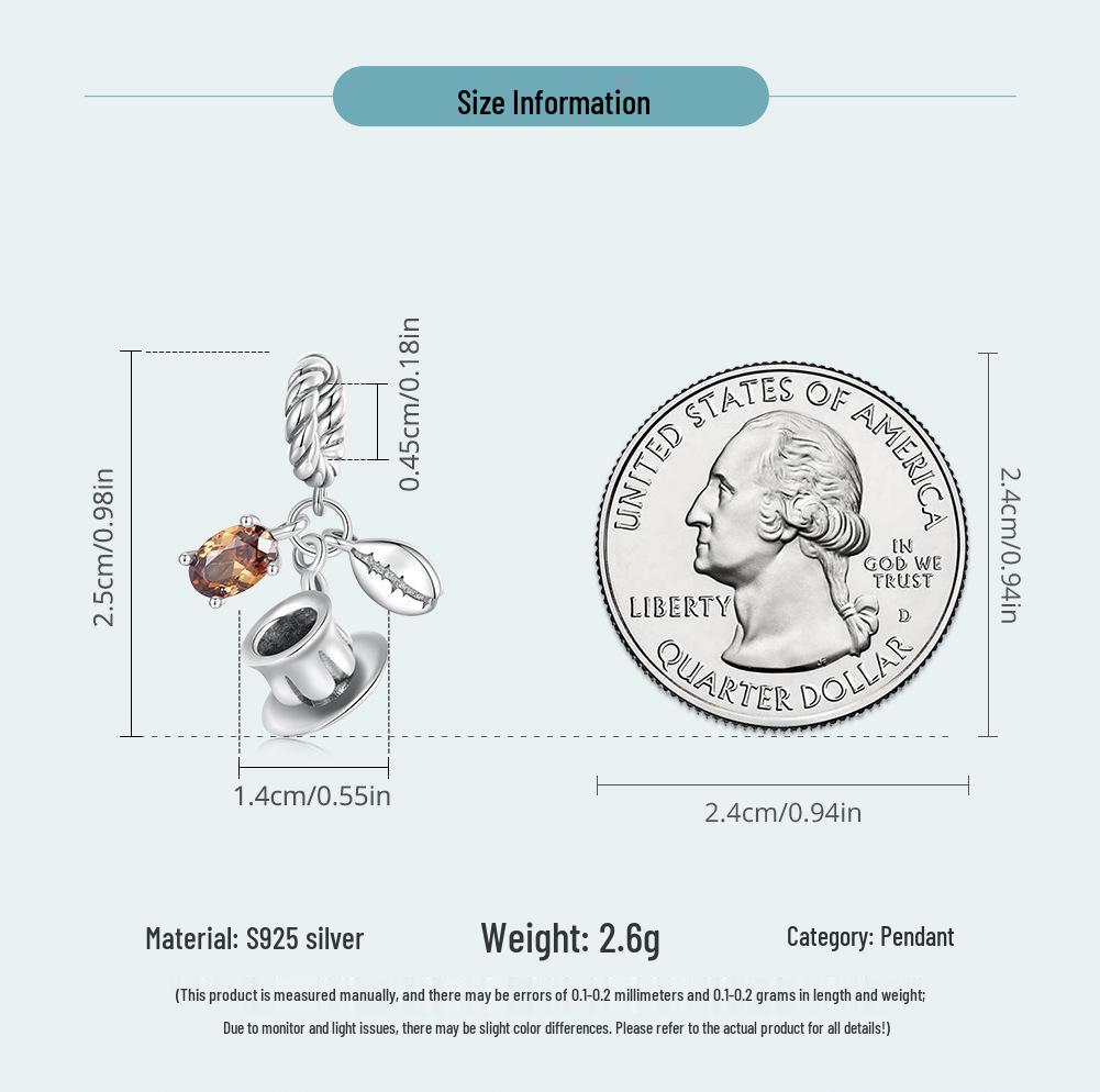 Mocha Coffee Cup Pendant - Sterling Silver S925 Jewelry SCC2467