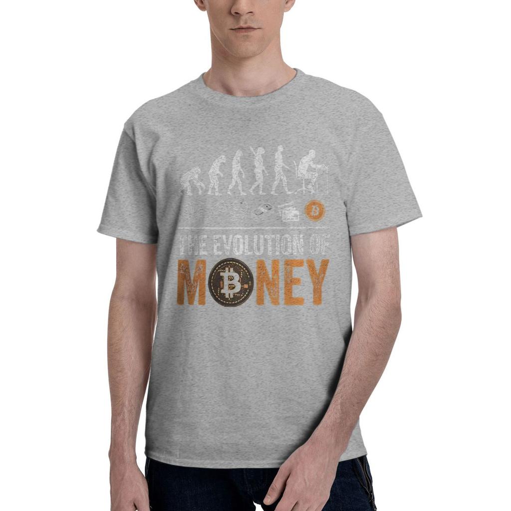 Bitcoin Evolution 100 Cotton Casual Breathable Confortable Vintage Mens Clothing Brands Men TShirt