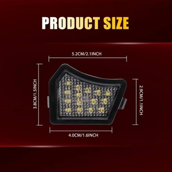 White LED Side View Under Mirror Puddle Light for Jaguar XF 2009-21/XK 2006-14 A