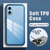 For Samsung Galaxy A07 / A07S / A08 / A18 Case Camera Protection Semi Transparent Soft Silicone Shockproof with Lens Protector Films