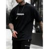 Herr Monogramtryck Casual Lös Kortärmad Enkel Bekväm T-shirt Herr