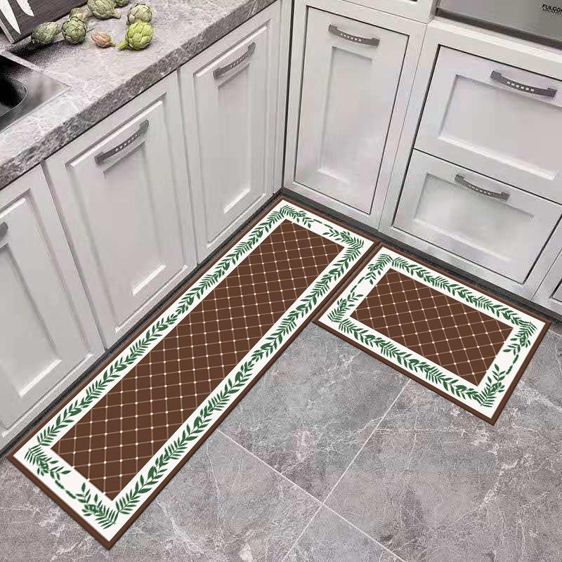 Bodenmatte aus Kristallsamt für die Küche, saugfähig, rutschfest, waschbar, Bodenmatte für die Küche, Eingangsbereich, Badezimmertür, Badezimmermatte, Teppich