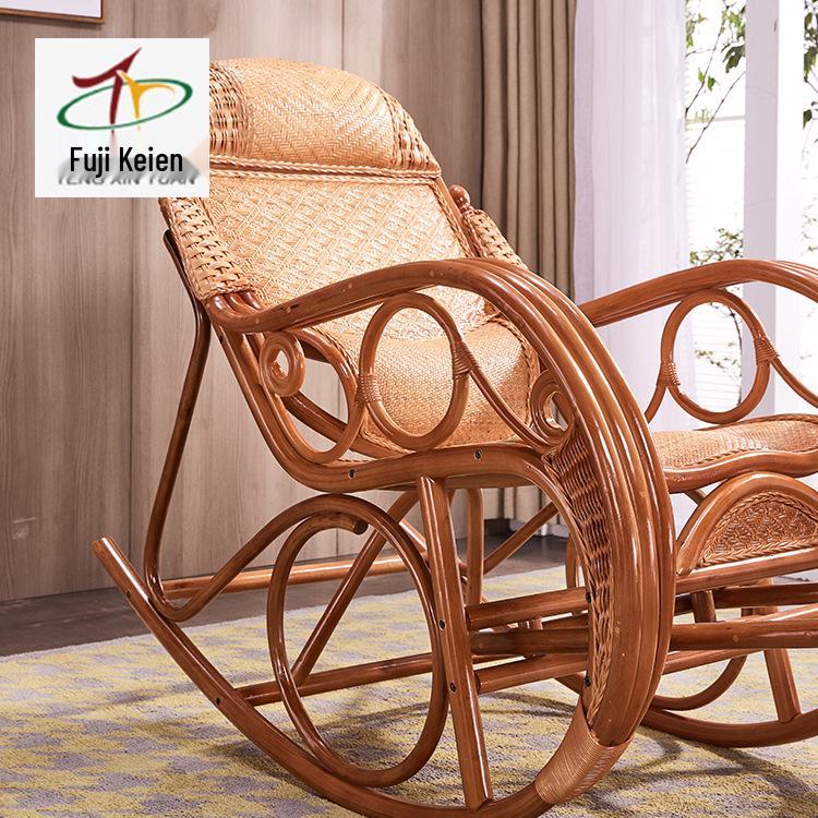 Foshan Rattan Weaving Chinese-Style Living Room & Balcony Leisure Rocking Chair