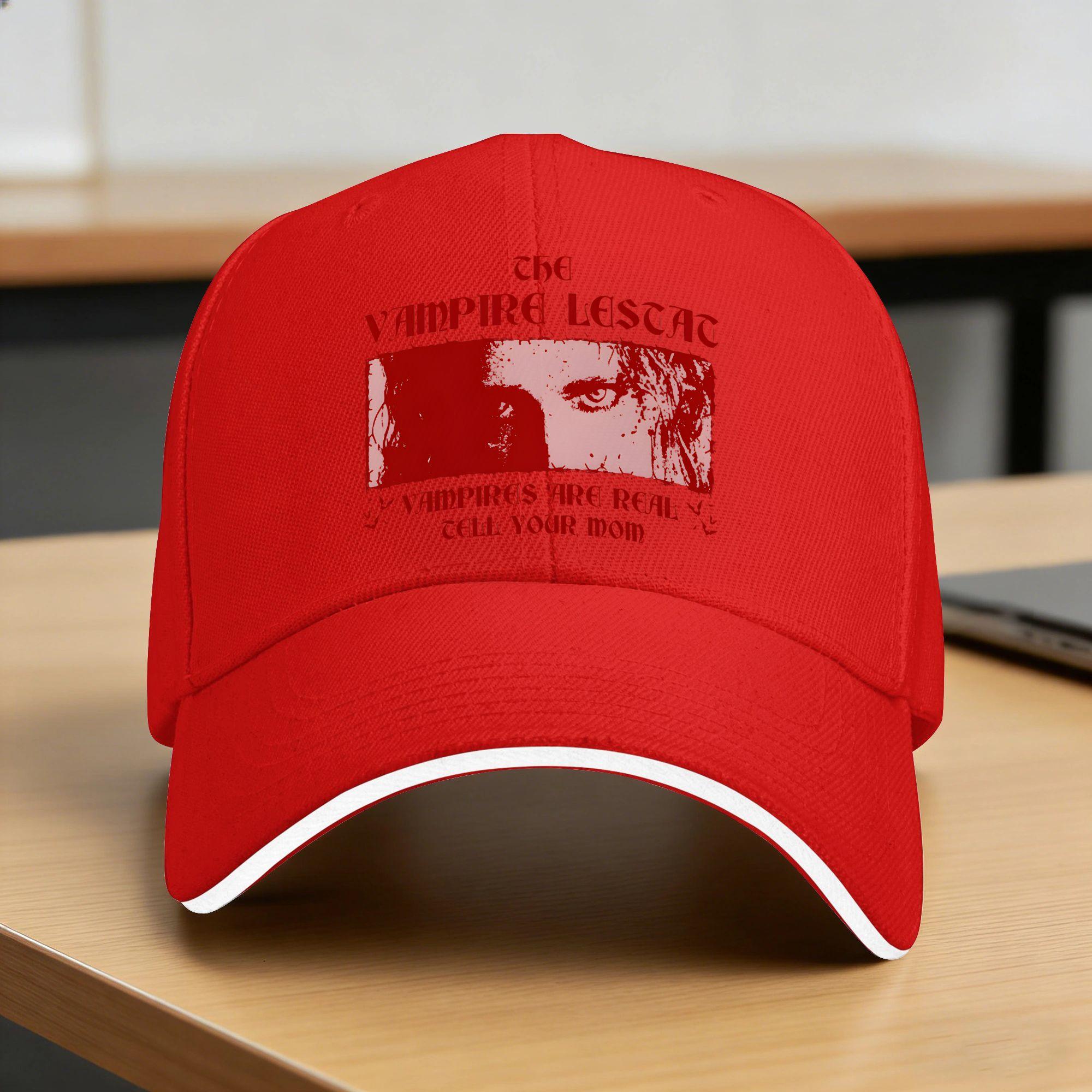 The Vampire Lestat Tour- Vampire Are Real Call Your mom Baseball Cap Fashion FeUnisex Sunscreen Design Running Hippie Snapback Cap One Size