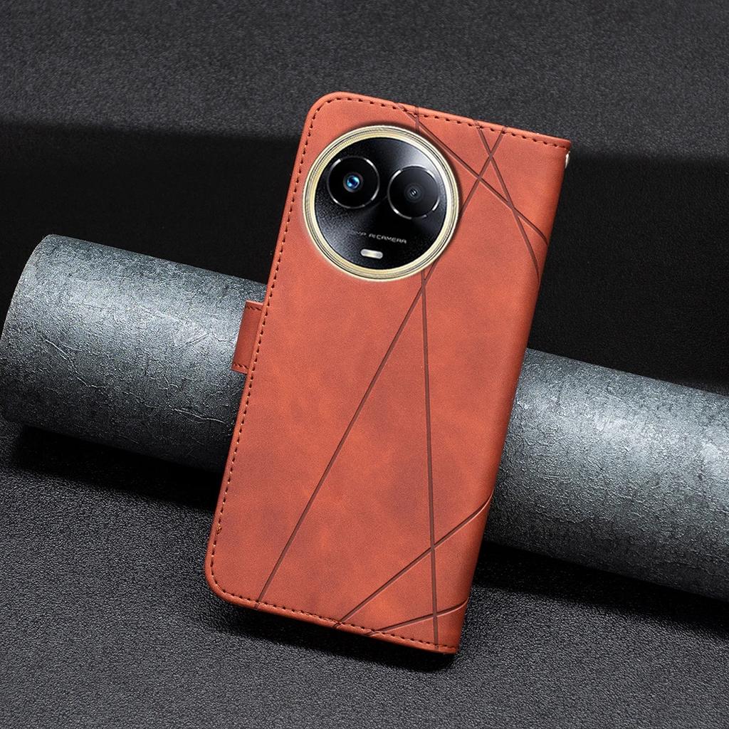 Luxury Shockproof Flip Leather Magnetic Wallet Case For Realme 11 4G 11 5G 11X C53 C33 C55 C30 GT Neo 3 C31 9 Pro Plus Cover