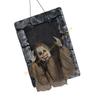 55KF Motion Activated Hanging Ghostly Gravestone Glowing Eyes Shaking Body And Eerie Sounds For Outdoor Horror Decorations