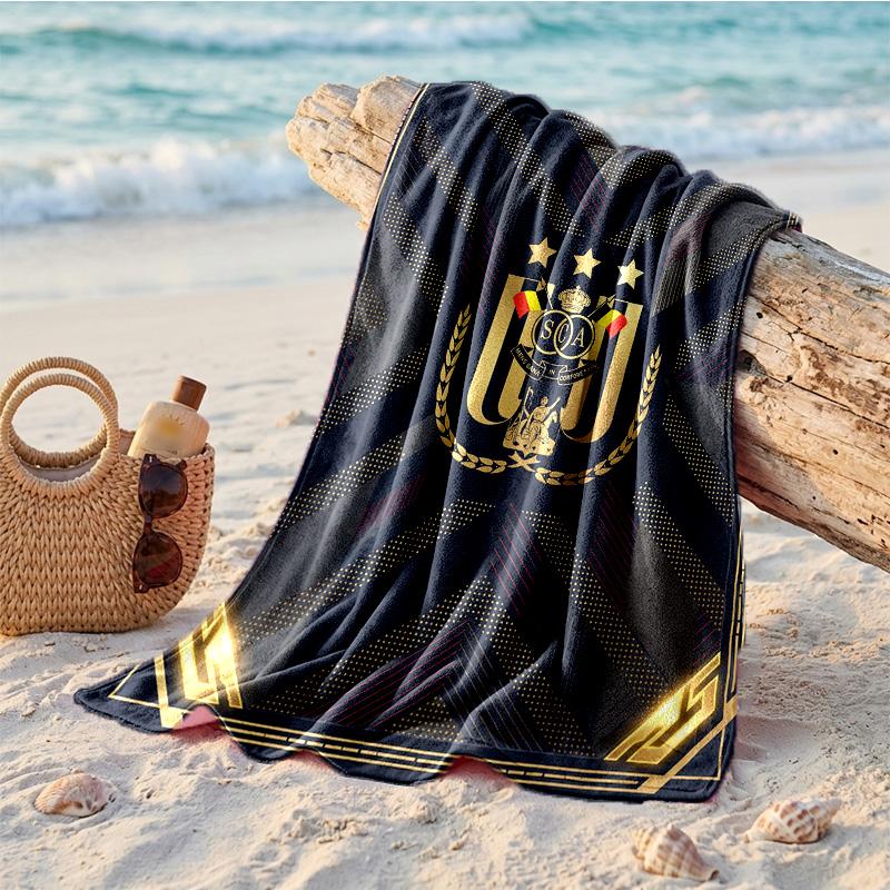Anderlecht FC Druck Mikrofaser Strandtuch Schnelltrocknend Saugfähig Großes Handtuch für Strand Schwimmen Reisen