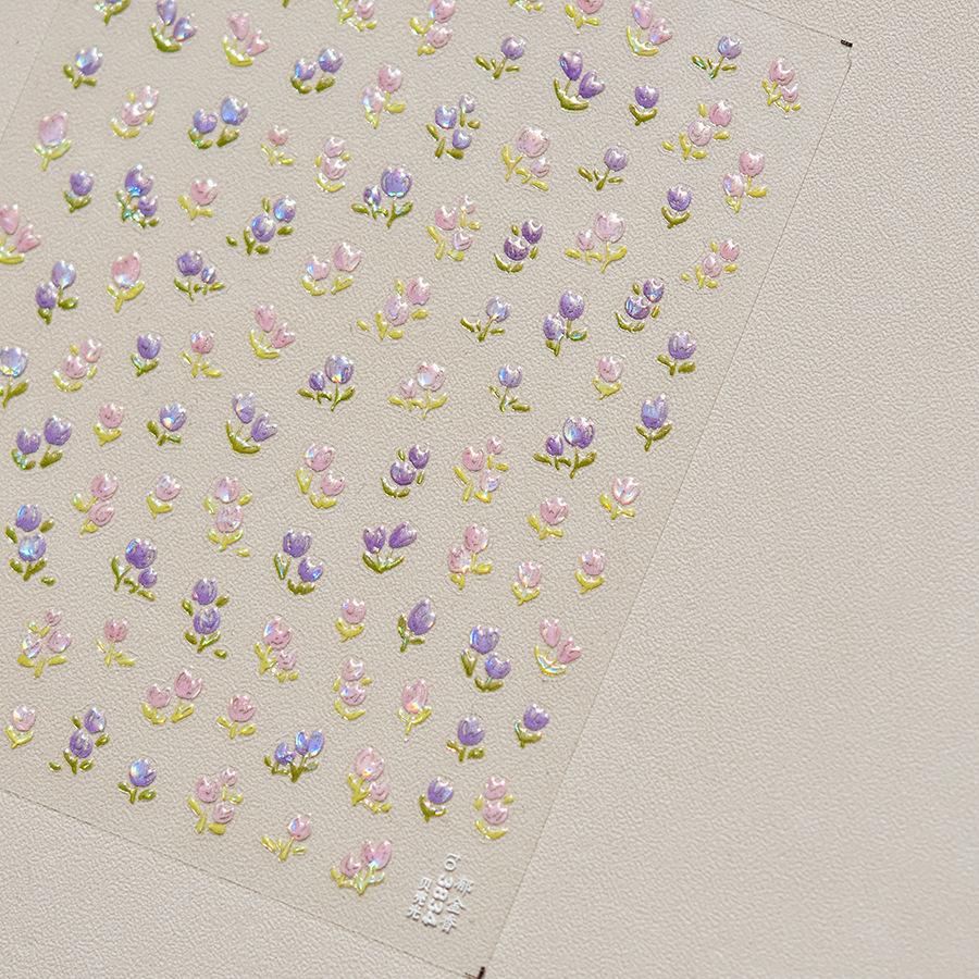 Наклейка для дизайна ногтей в виде ракушки с легким тюльпаном. Изготовление креативных — фото 6