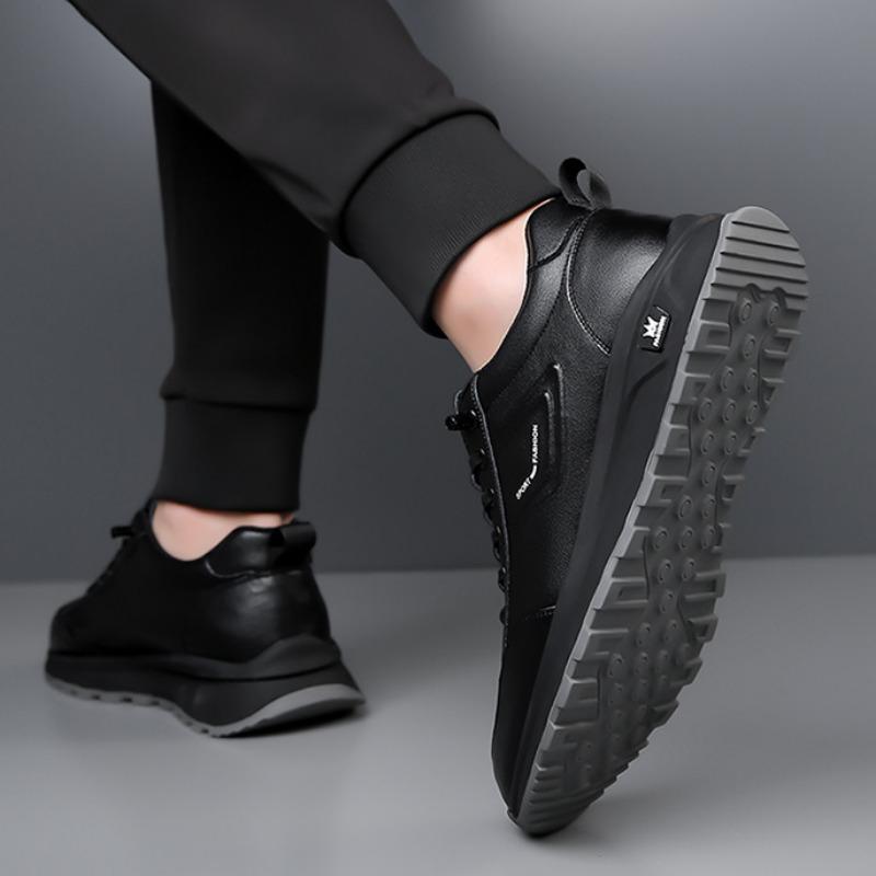 Fashion Spring Autumn Cow Leather Platform Sneakers for Men Designer Soft-soled Casual Men's Shoes Fashion Outdoor Sport Zapatos Hombre