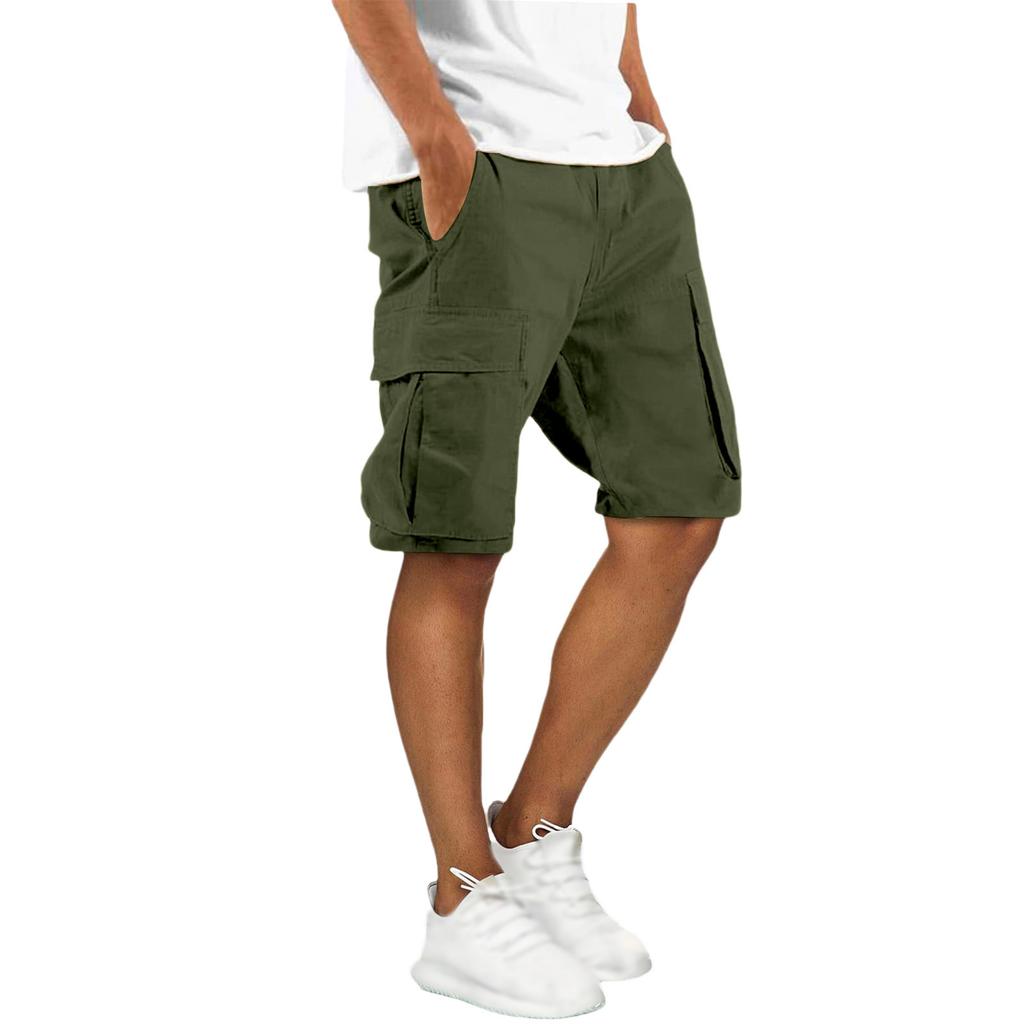 Summer new men's casual multi-pocket men's shorts men's running casual sports fitness shorts