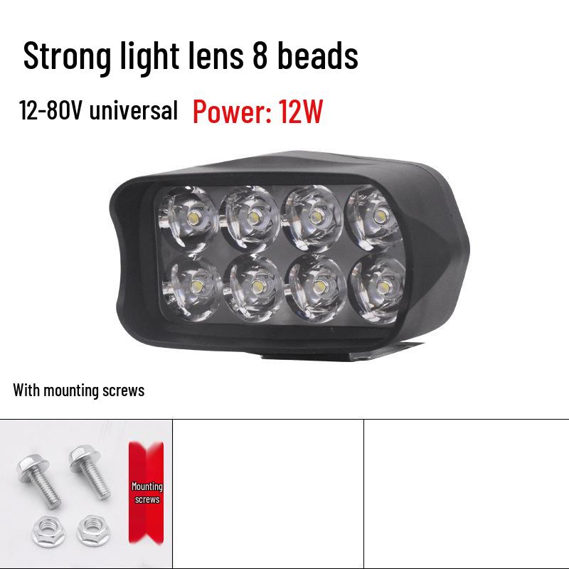 Super Bright LED Spotlight for Electric Motorcycle and Three-Wheeled Battery Vehicles, 12V-60V