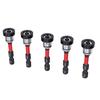 5Pcs Magnet Drywall Screw Setter Bits Adjustable Depth PH2 Position Bit with Removable Aluminum Collar S2 Steel Hex