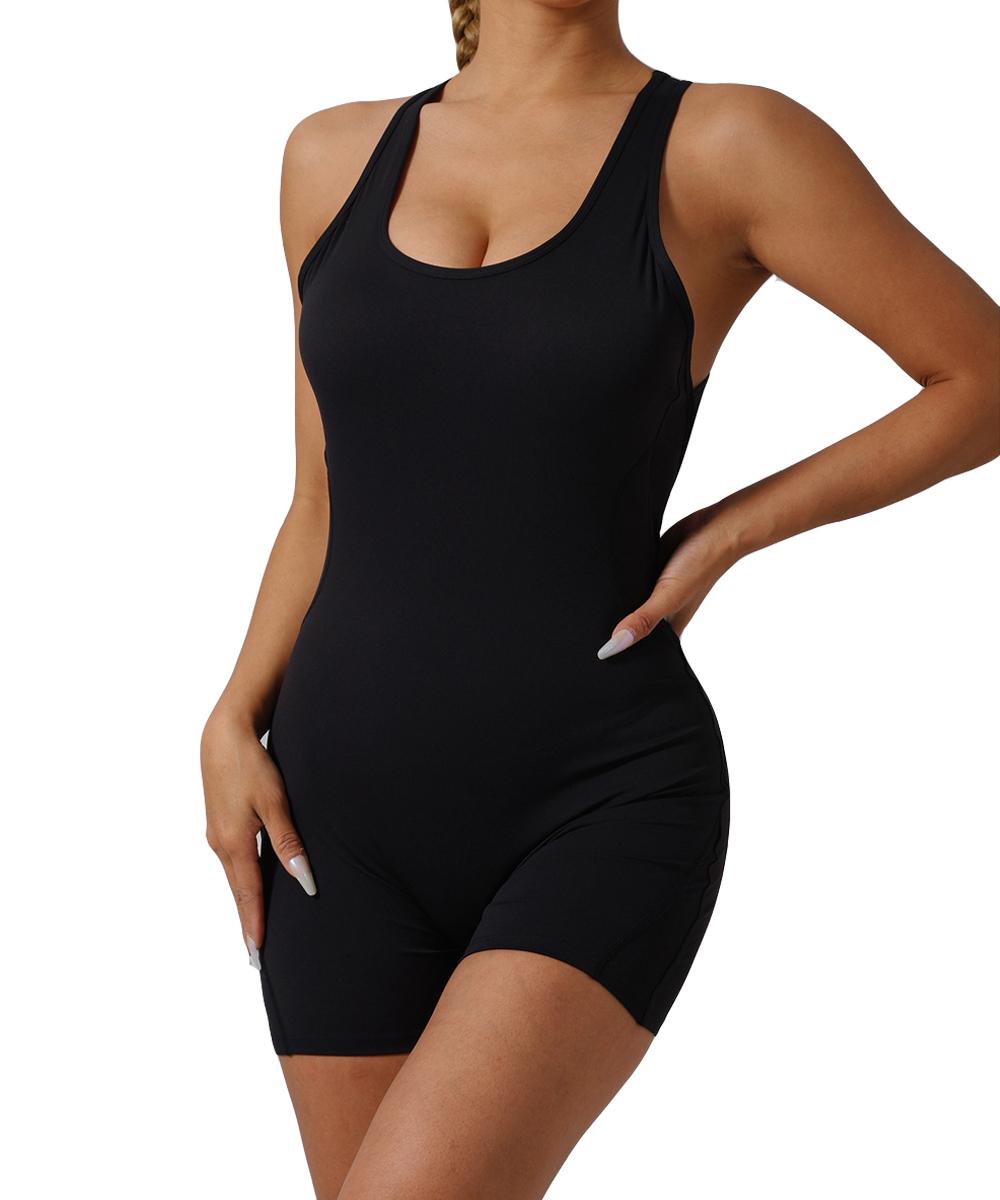 

Корректирующее белье боди для женщин Tummy Control Body Suits Racerback Full Body Shaper Faja Seamless Butt Lifter Bodysuit L чёрный