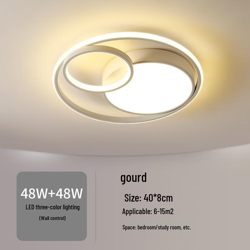 Nordic Modern LED Ceiling Light - Minimalist Black & White Design for Bedroom, Study, or Romantic Settings