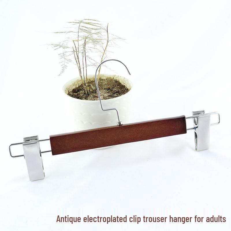 

Ретро Нескользящая Вешалка для Одежды и Брюк из Массива Дерева для Всех Возрастов Set of 10