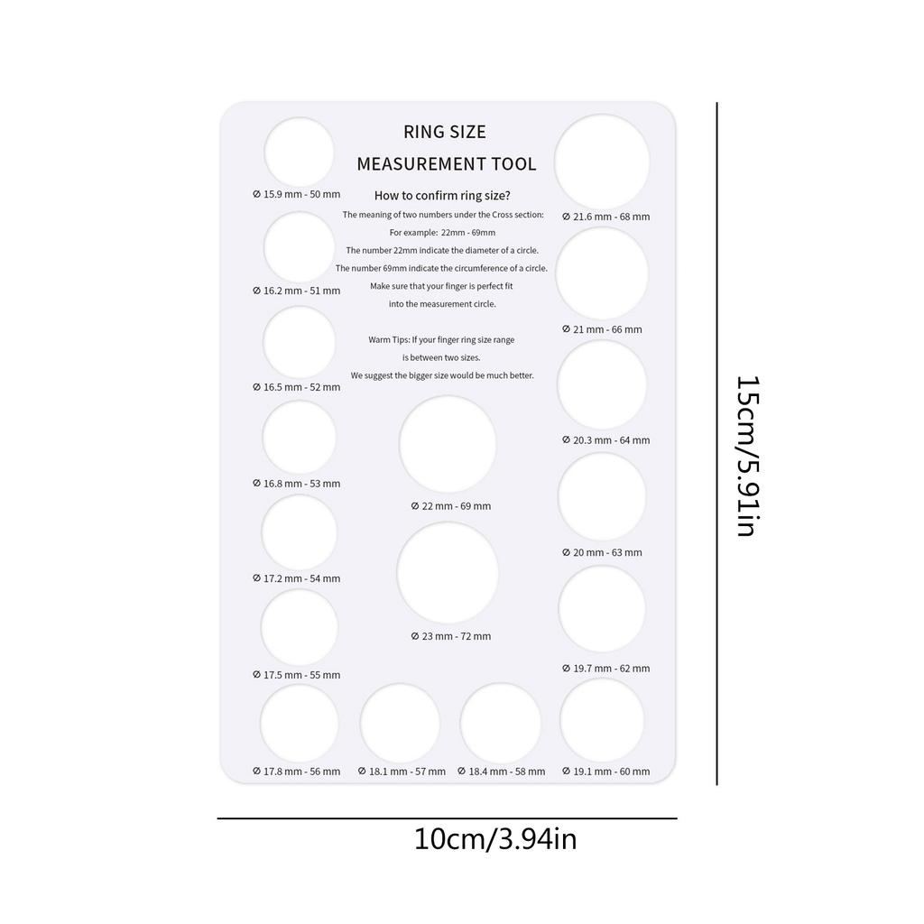 5 stuks meetkartonnen kaartjes voor ringen en sieraden, ringmaatmeter, meetinstrument, Amerikaanse en Europese maatkaart.