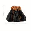 Aquarium Accessories Resin Crafts Simulation Artificial Volcano Rockery Fish Tank Decor Pet Supplies Ornament Decoration