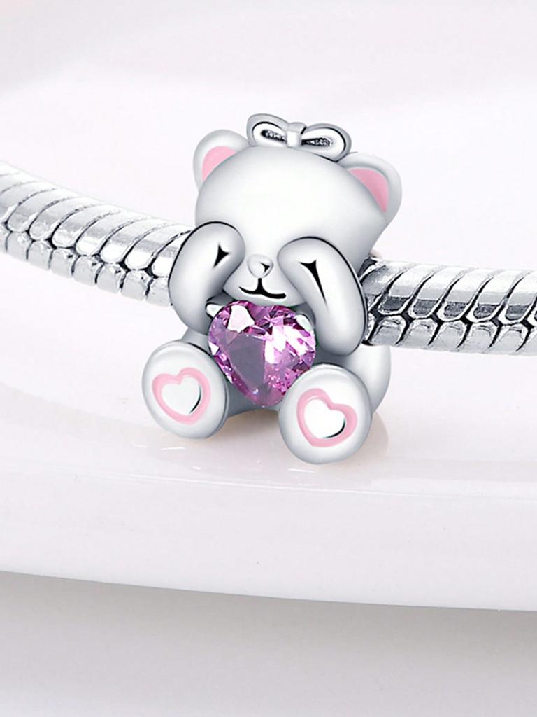 Charms Plata Cute Elephant Bear Beads Copper Plated Fit Copperoriginal Bracelet For Jewelry Making Diy Charm