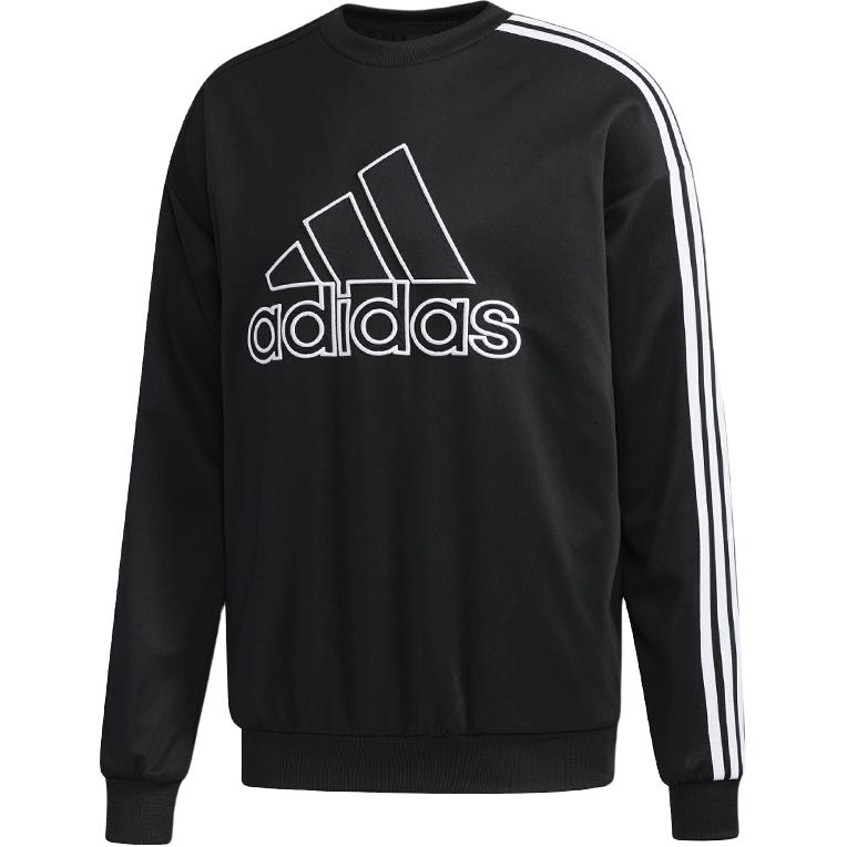 Adidas Sweatshirts Men s Black Crew Neck Moderate FN1663 S